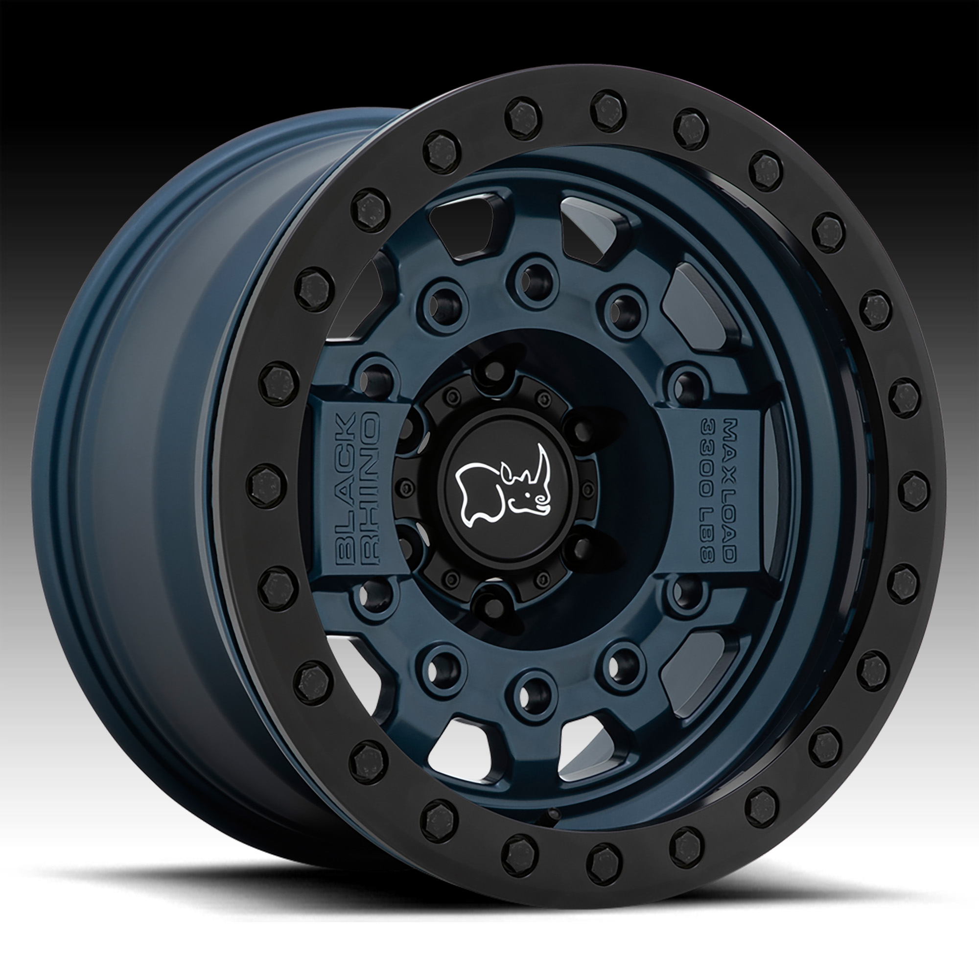 Black Rhino Avenger Beadlock Navy Blue Custom Truck Wheels - Avenger